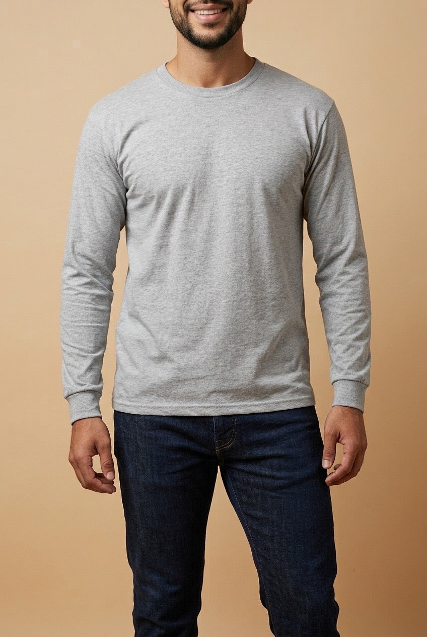 Pro Club Men's Heavyweight Long Sleeve Cotton T-Shirt