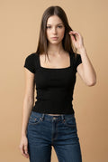 Women's Everyday Ribbed Square Neck Tee